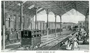 Carriages Collection: Euston Station, London 1837