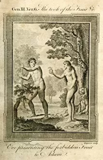 Forbidden Collection: Eve presenting the forbidden fruit to Adam