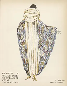 Lame Prints: Evening Coat with Ermine