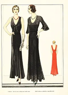Muslin Prints: Evening and dinner dresses by Martial et Armand and Lucile Paray