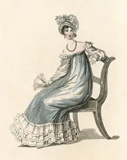 Flounces Prints: Evening Dress 1818