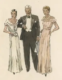 Tucks Prints: Evening Dress / Dryden