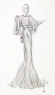 Evening dress in grey for Saks Fifth Avenue Date: 1934