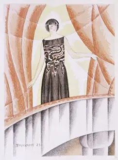 Sleeveless Prints: Evening Dress / Vionnet