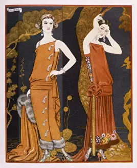 Matching Prints: Evening Dress / Worth 1923