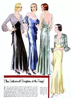 Images Dated 5th October 2016: Evening Frocks 1932