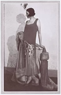 Almond Gallery: An evening gown from Chantal, Paris, 1925