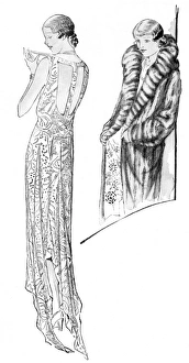 Images Dated 10th September 2016: Evening gown and fur coat