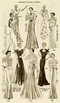 Flowery Collection: Evening gowns of 1936