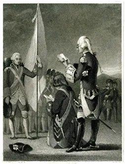 1745 Prints: Evening Service, Eve of the Battle of Prestonpans, 1745