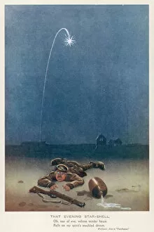 Originally Gallery: That Evening Star-Shell, by Bruce Bairnsfather
