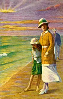 Evening Walk on Sands