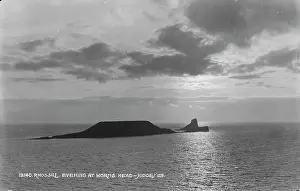 Swansea Prints: Evening at Worms Head