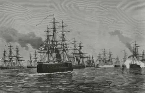 Superb Prints: Events in Egypt, 1882. Arrival of the Anglo-French Fleet