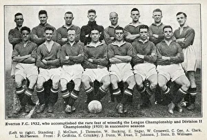 Champions Prints: Everton FC team, 1932