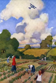 Allotments Gallery: An Every-day Scene in 1917 by W. E. Wigfull