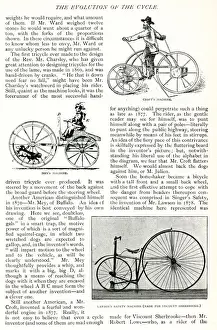 The Evolution of the Cycle -- three cycling machines