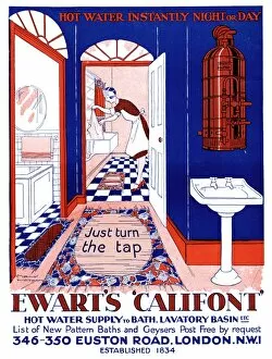 Images Dated 17th April 2012: Ewarts Califont Hot Water Supply, 1927