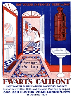 Images Dated 17th April 2012: Ewarts Califont Hot Water Supply, 1927