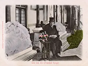 Boers Prints: The Ex-President of South Africa, Paul Kruger - in exile