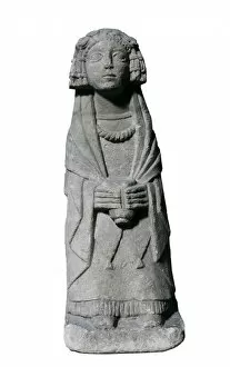 Castillo Gallery: Ex-voto. 4th c. BC. Femenine sculpture. Iberian