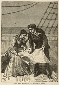 They both examined the outspread chart