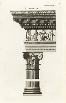 Draughtsman Prints: Example of the Composite order from the Arch of Titus, Rome