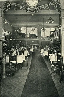 Apr20 Gallery: Example of an Edwardian restaurant interior notable for some art nouveau style ironwork