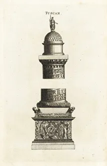 Draughtsman Prints: Example of the Tuscan order from Trajan's Column, Rome