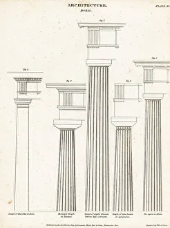 Examples of Doric pillars or columns