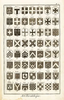 Encyclopedia Prints: Examples of heraldic terms describing a coat of arms