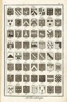 Chateau Prints: Examples of heraldic terms describing a coat of arms