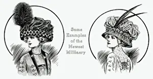 Toque Prints: Examples of the newest millery 1909