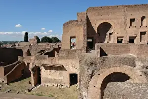 Excavated Prints: Excavated Roman buildings, Palatine Hill, Rome, Italy