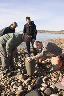 Excavating at Charmouth
