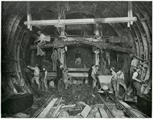 Images Dated 23rd July 2019: Excavating tube railway 1903