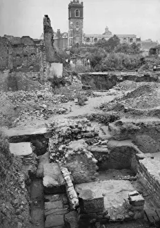 Excavate Prints: Excavations of Roman Fort in City of London