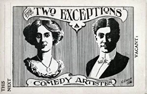 Images Dated 26th April 2021: The Two Exceptions, Comedy Artistes Date: early 20th century