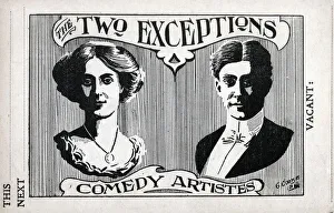 Images Dated 26th April 2021: The Two Exceptions, Comedy Artistes Date: early 20th century