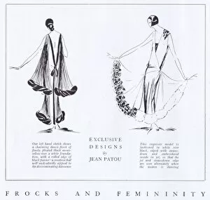 Patou Collection: Two exclusive fashion designs for dancing frocks by Jean Pat