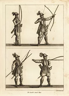 Exercise of the double-armed man with bow and pike