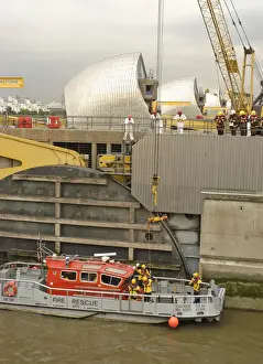 Exercise Tideway at the Thames Barrier, Woolwich