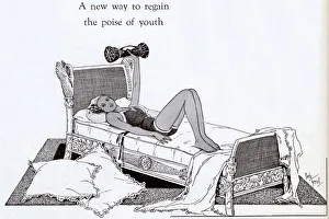 Images Dated 4th September 2018: Exercising in bed