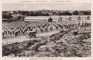 Exercising at Camp Travis, San Antonio, Texas, USA
