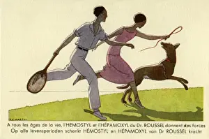 Exercising the dog. AE Marty c. 1933. jpg