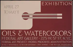 Water Colors Prints: Exhibition - oils & watercolors, Federal Art Gallery Federal