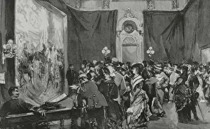 Bourgeoisie Prints: Exhibition of the painting by painter Francisco Pradilla