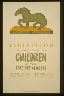 Exhibition of work done by children in the free art classes