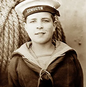 An Exmouth boy, Training Ship Exmouth, early 1900s