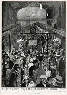 Exodus of Germans at Liverpool Street Station, WW1